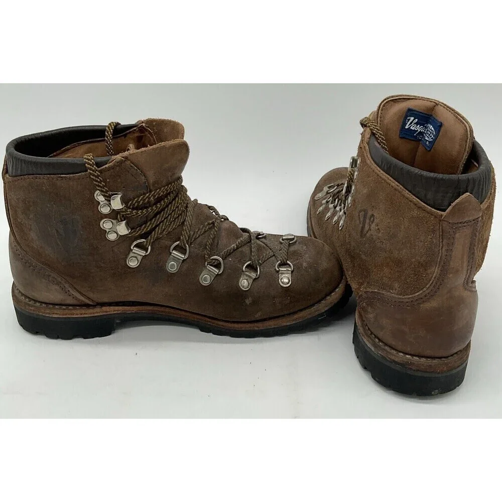 VTG Vasque 29396 K73 6230 Mountaineering Hiking Boots Brown Leather Sz 7N